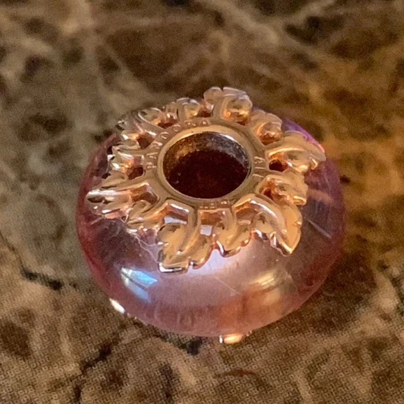 Pandora Jewelry Authentic Pandora Rose Murano Glass And Leaves